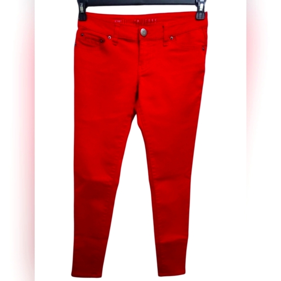 Vibrant Red Skinny Jeans for Women By CP Jeans (NWOT) - Picture 2 of 7